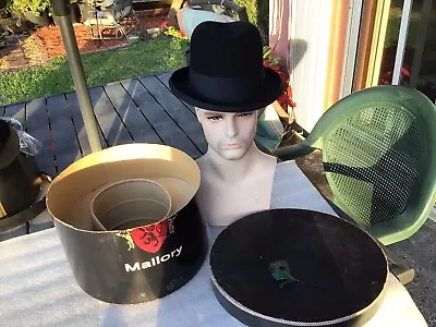 Vintage Excellent 1950s Mallory Beaver 20 Homburg  7-1/8 & Box? Stetson • $170