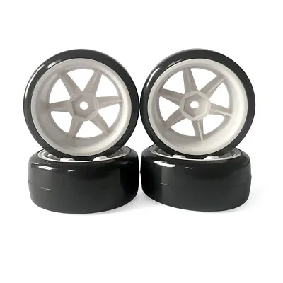 4x RC 1/10 Scale Plastic Drift Car Tires And Wheel 12mm Hex For HSP HPI Kyosho • $13.20