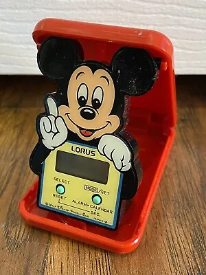 Vintage Walt Disney Productions Mickey Mouse Lorus Quartz Display Clock Desk • $29.99