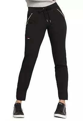 Cherokee Statement Tapered Leg Drawsting Pant CK055 BLK • $29