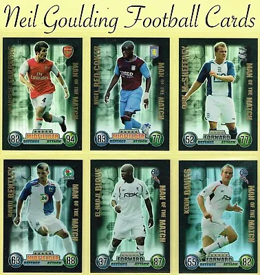 Topps MATCH ATTAX 2007-08 ☆ PREMIER LEAGUE - MAN OF THE MATCH ☆ Football Cards • £2.99