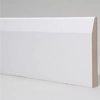 Skirting Board  White Primed MDF  Chamfered  94 X 18 X 5400mm • £4.99