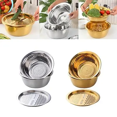 3 Pieces Vegetable Salad Maker Bowl For Vegetables Cheese Potatoes • £28.54