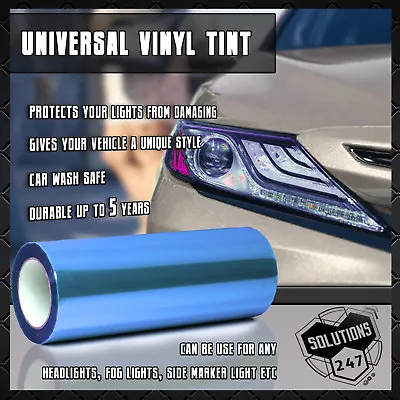 $9.50 • Buy Light Blue Vinyl Film Smoke Tint Headlight Taillight Fog Light 12 X48  1 X 4 FT