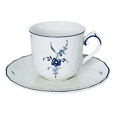 VTG Villeroy & Boch VIEUX LUXEMBOURG Blue Floral 2 5/8” Cup & 5 5/8  Saucer • $22.87