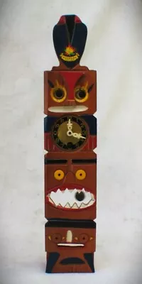 Vintage Totem Pole Clock  Made In Japan  Souvenir  Of Canada  • $95