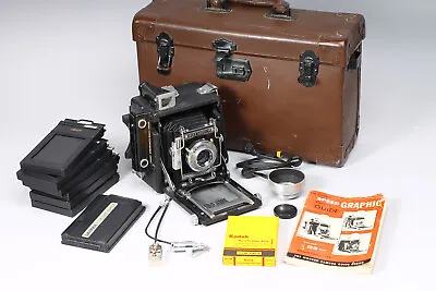 2 1/4  X 3 1/4  Speed Graphic Kit W Camera Holders Film Pack Exp Film W Case • $300