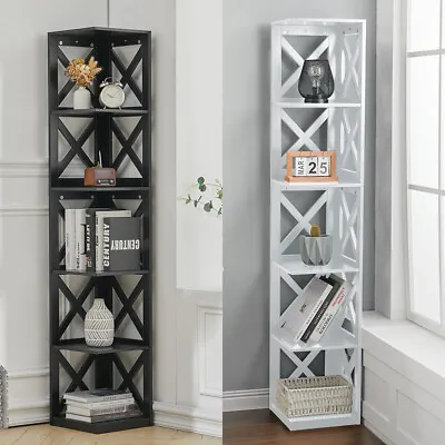 Corner Shelf Stand 3/5 Tier Organizer Rack Bathroom Storage Shelves Display Unit • £59.95