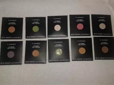 MAC Eye Color PAN PALETTE REFILL Full Size New LOT Of 10 Colors • $89.88