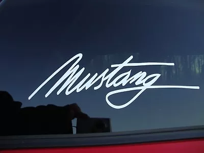 Ford Mustang Decal Cursive Script Logo  9  X 3  5-colors Sticker Pony • $3.99