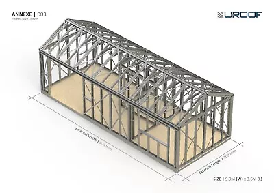 Steel Frame Annexe / Garden Room / Office / Lodge / Gym / Bar | 003 • £5151.71