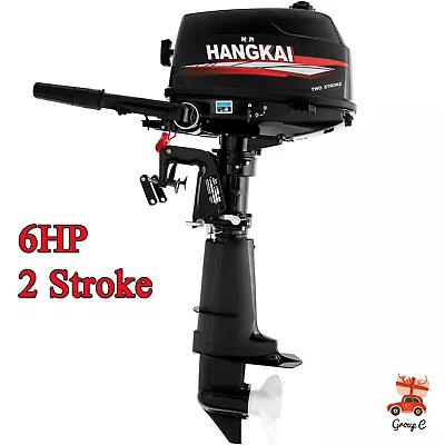 6HP 2Stroke Outboard Motor Fishing Boat Engine Water Cooling CDI Manual Start • $569