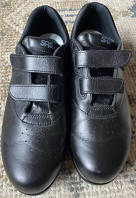 SAS Me Too Double Strap Walking Shoes Womens Sz 9 M Black Tripad Comfort $169 • $25