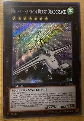 Yugioh * Mecha Phantom Beast Dracossack LTGY-EN053 * Secret 1st Edition • $33.99