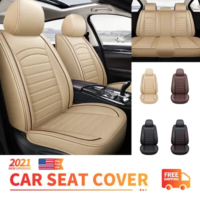 $152.94 • Buy Luxury Leather SUV Trucks Car Seat Covers Front Rear Full Set Cushion Protector