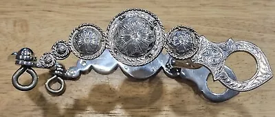 Sterling Silver 10 Concho 4-3/4  Western Show Bit Excellent Shape Out Of Mexico • $299