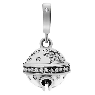 925 Sterling Silver Star CZ Jingle Bell Dangle Bead For European Charm Bracelet • $22.98