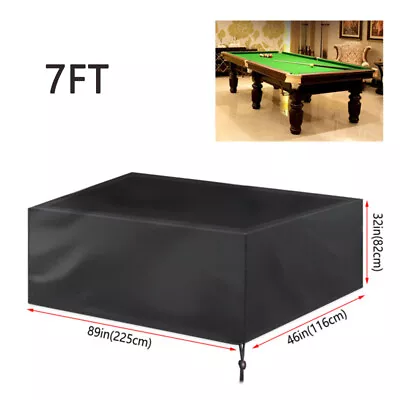 7/8/9ft Pool Snooker Billiard Table Cover Waterproof Polyester Dust Outdoor C BW • $57.24