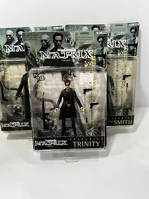 Set Of 3 Sealed The Matrix Action Figure N2 Toys Morpheus Trinity  Smith 2000 • $39.99