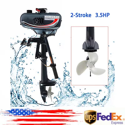2-Stroke 3.5HP Outboard Motor Fishing Boat Petrol Engine Air Cooling System 52CC • $217.55