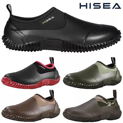 HISEA Unisex Low Top Rain Boots Neoprene Waterproof Slip-On Garden Working Shoes • $35.99