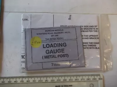 Duncan Models  O Gauge Loading Gauge  Kit In Sealed Packet • £9.99