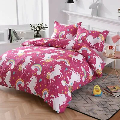 $25.80 • Buy All Size Bed Ultra Soft Quilt Duvet Doona Cover Set Bedding Pillowcase Rainbow