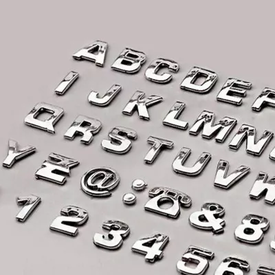 40pcs Car Auto Chrome Metal 3D Letters DIY Digital Alphabet Emblem Car Stickers • $7.99