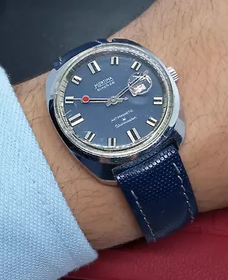 Skin Diver Mortima Super28 Starmaster Blue Dial Vintage French Watch Manual • $100