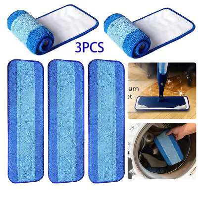 3 PCS Mop Pads Microfiber Replacement Hard Floor Washable Cleaning Flat For Bona • $10.52