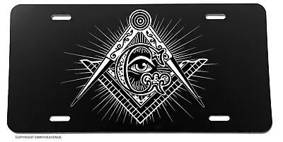 Freemason Mason Masonic Illuminati Eye Car Truck License Plate Cover • $16.79