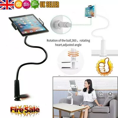 £9.46 • Buy Flexible Arm 360º Bed Desk Gooseneck Lazy Stand Holder Mount For IPad Tablet VA