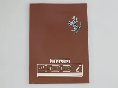 1982-85 Ferrari 400i Owner's Manual Handbook • £295