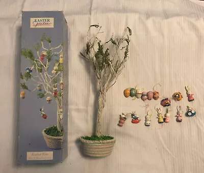 Vintage Easter Jubilee 18  EASTER TREE + 16 Assorted WOOD Ornaments Original Box • $14.99