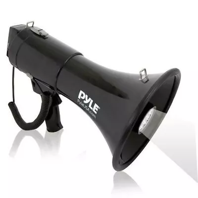 Pyle Megaphone PA Bullhorn Siren Alarm Adjustable Volume LED Lights • $57.90