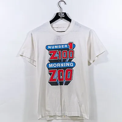 Z100 Morning Zoo Radio New York T-Shirt Small VTG 90s Music Band Retro • $34.97
