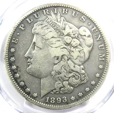 1893-S Morgan Silver Dollar $1 Coin - Certified PCGS Fine Detail - Rare Key Date • $5315.25