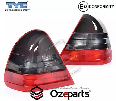 Pair LH+RH Tail Light Lamp (Tinted) For Mercedes Benz C Class W202 Sedan 97~00 • $127.16