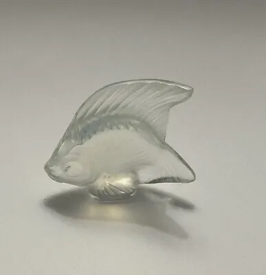 Lalique Crystal Opalescent Fish Figurine Seal Signed Glass France • £76