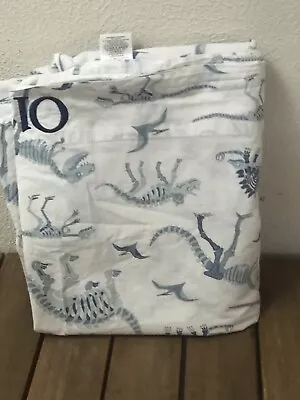  Pottery Barn Kids Dinosaur Full Flat Sheet Organic Cotton Dino Bones 1pc EUC  • $20