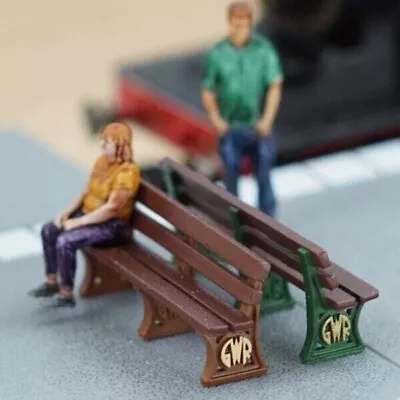 Model Railway Station Bench (x2) HO / OO Gauge. Hornby 1:76 4mm Scale • £14