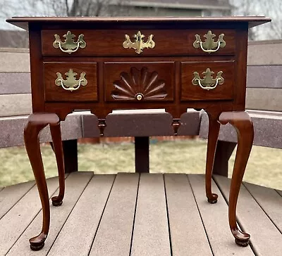 COUNCILL New England Style Mahogany Lowboy Queen Anne Cabriole Pad Feet 4 Drawer • $899