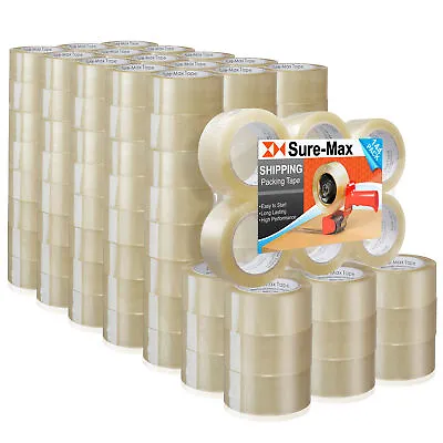 144 Rolls Clear Carton Sealing Packing Tape Shipping - 1.8 Mil 2  X 110 Yards • $169.99