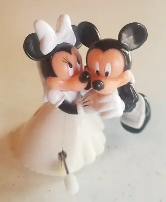 Disney Minnie & Mickey Mouse Bride & Groom Wedding Wind Up Dancing Toy • $14.50