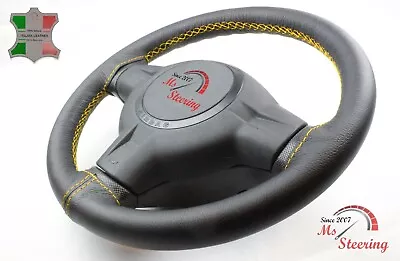 For Dodge Magnum 05-08 Black Leather Steering Wheel Cover Yellow 2 Stit • $48.96