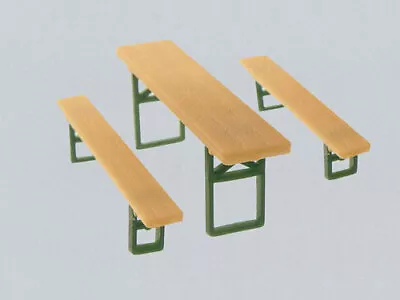 FALLER Beer Benches (40) And Tables (20) Model Kit HO Gauge 180444 • £13.23