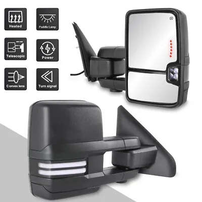 Pair Power Heated Tow Mirrors Dynamic Turn Signal For 2009-2018 Dodge Ram 1500 • $208.79