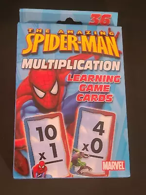 Marvel Spider-man Spider Sense 36 Multiplication Learning Game Flash Cards • $11