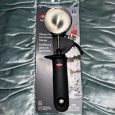 OXO Softworks Ice Cream Scoop Trigger Classic Soft Comfy Handle Stainless Steel • £12.50