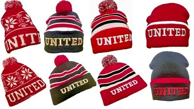 United Hats Manchester Fans Gifts Bobble Bronx Hat • £14.99